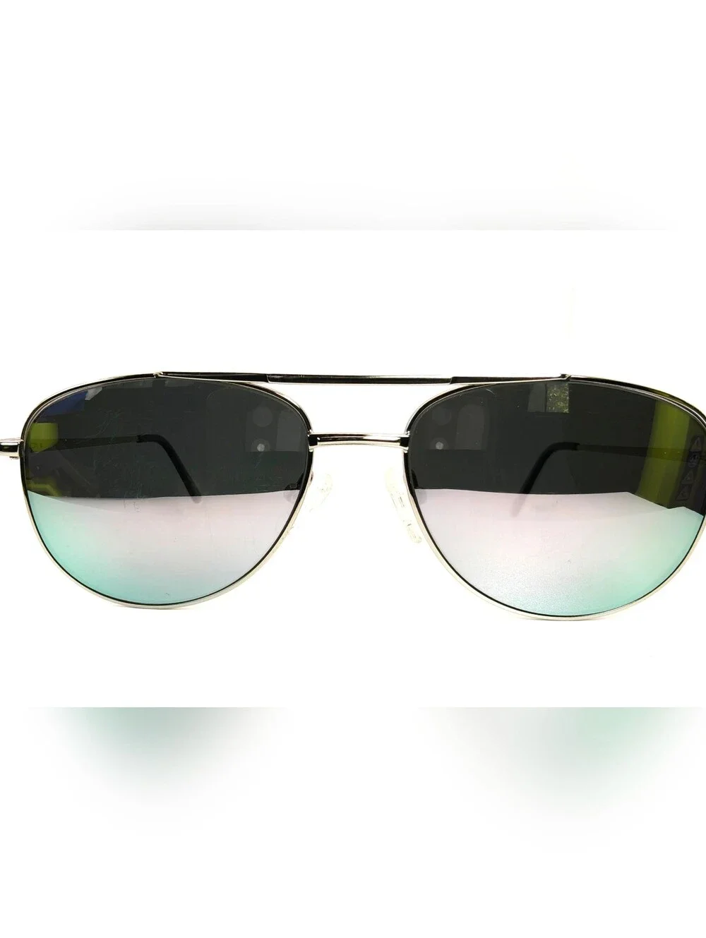 Tasker. Womens Silver Aviator Sunglasses. Opthalmic Small/Med.
